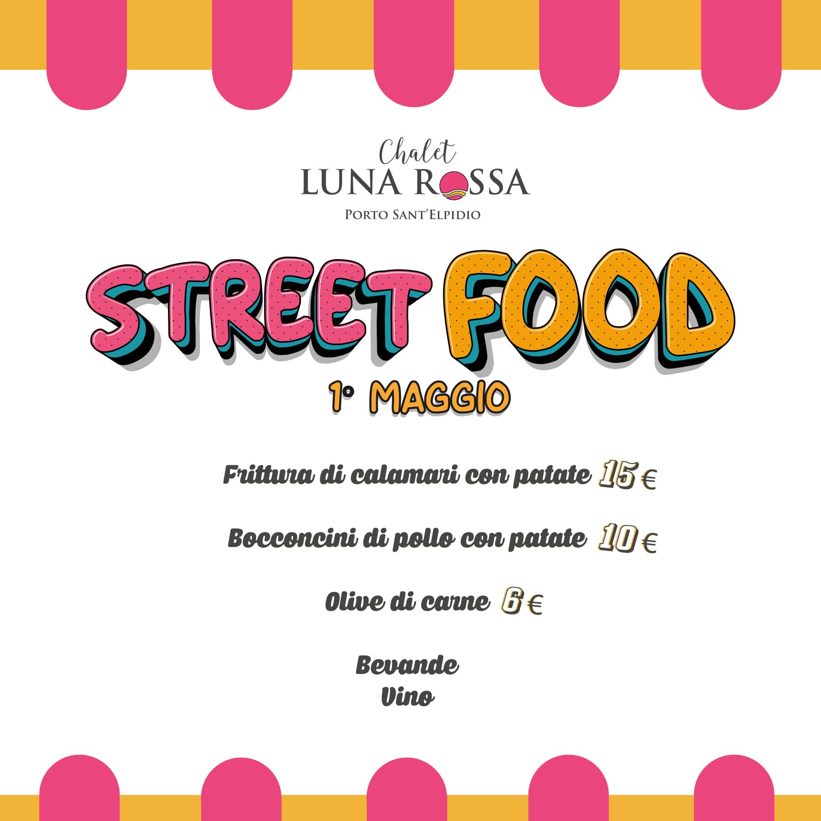 Menù Street Food 1° Maggio