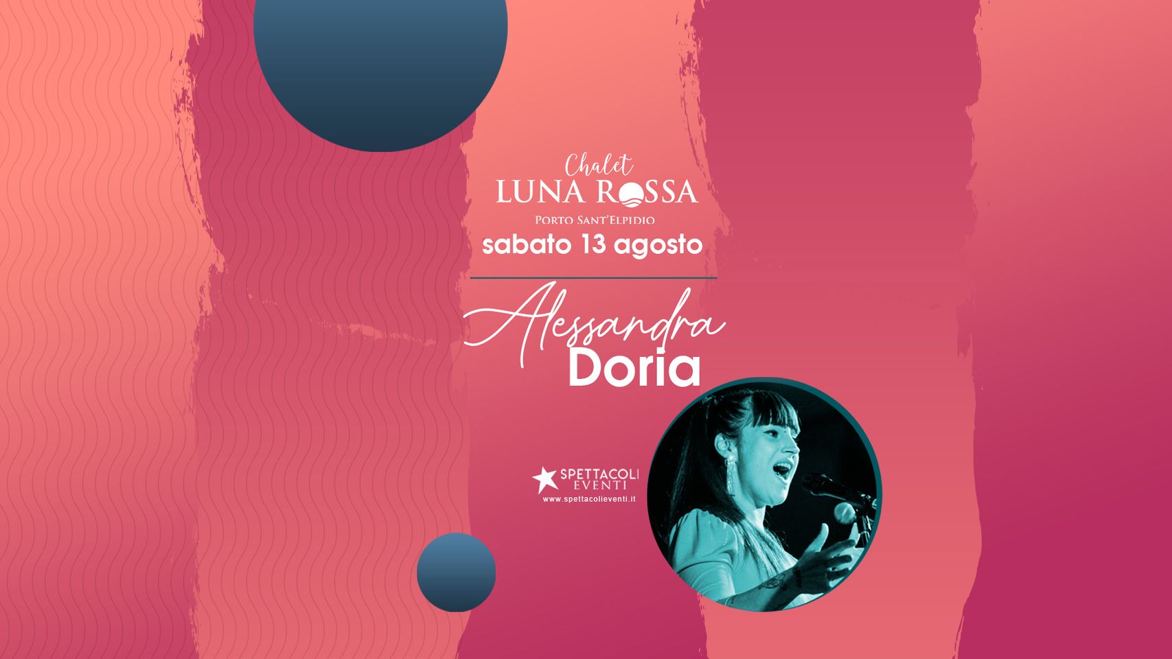 Alessandra Doria, cena in musica sabato 13 agosto