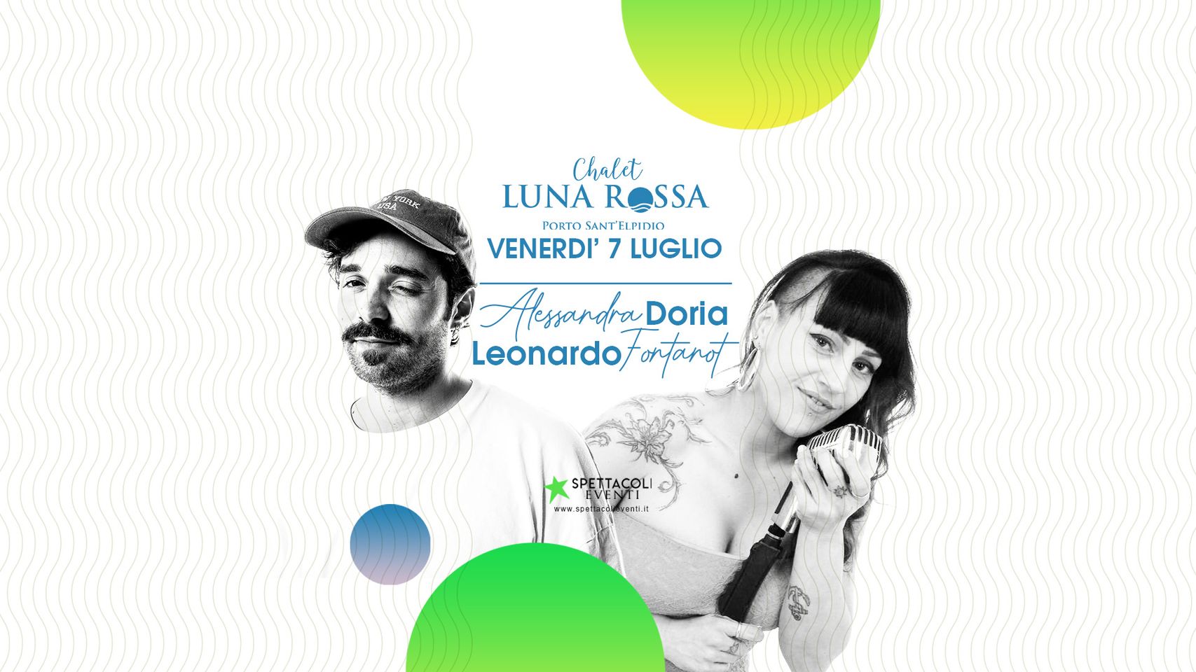 Cena in musica con Alessandro Fontanot e Alessandra Doria venerdì 7 luglio 2023