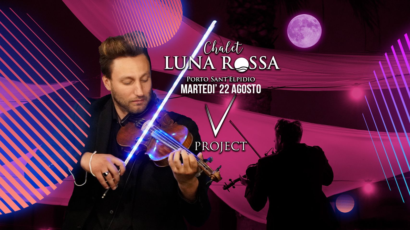 Cena Spettacolo Vproject Violino Luminoso 22 agosto 2023