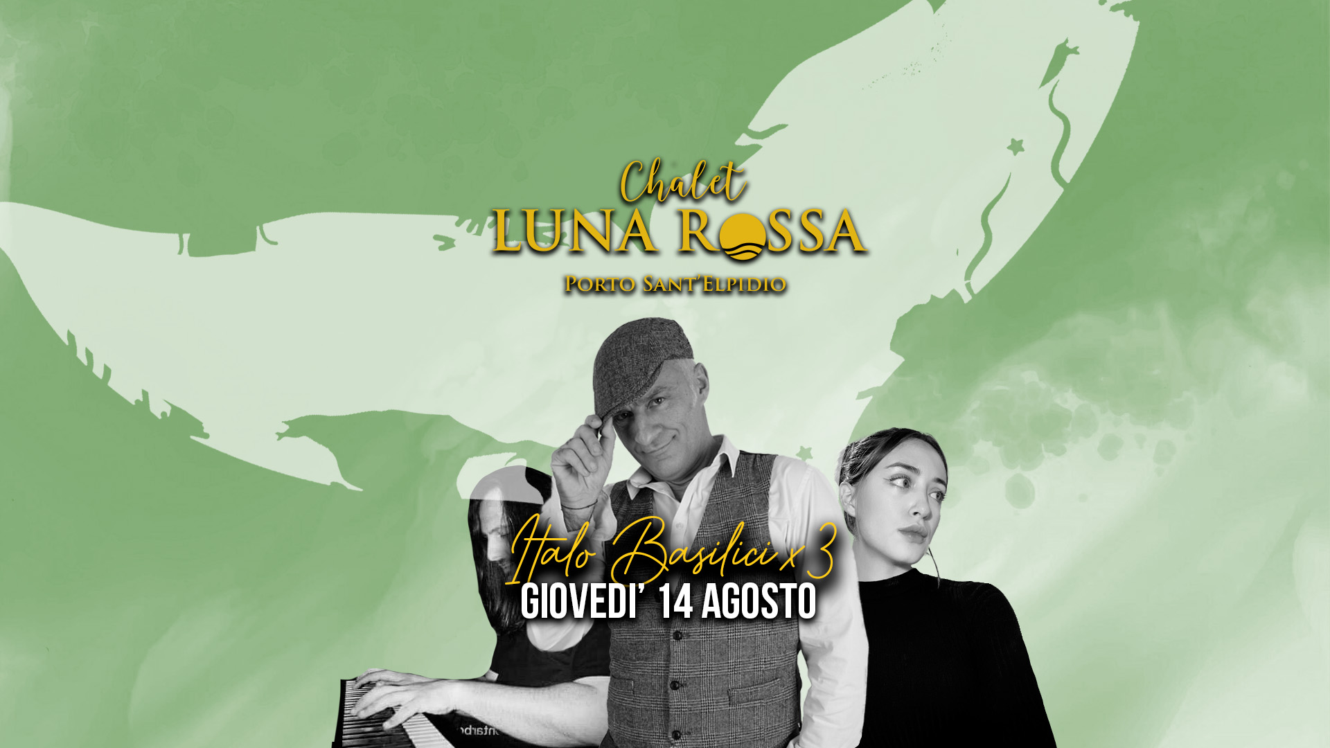 Cena spettacolo in musica con Italo Basilici giovedì 14 agosto